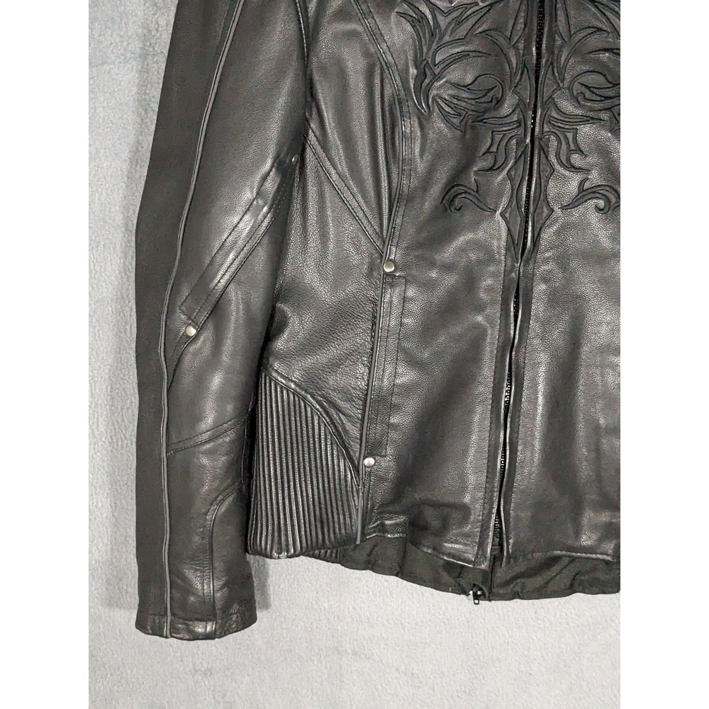 Milwaukee Leather Motorcycle Jacket Women's SZ S with detachable hoodie liner - Picture 8 of 16